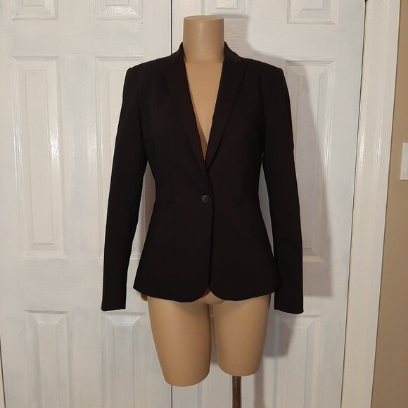 RW&CO Black Formal Structured Buttoned Blazer Suit Jacket with Lapel - Size XS - Picture 3 of 16